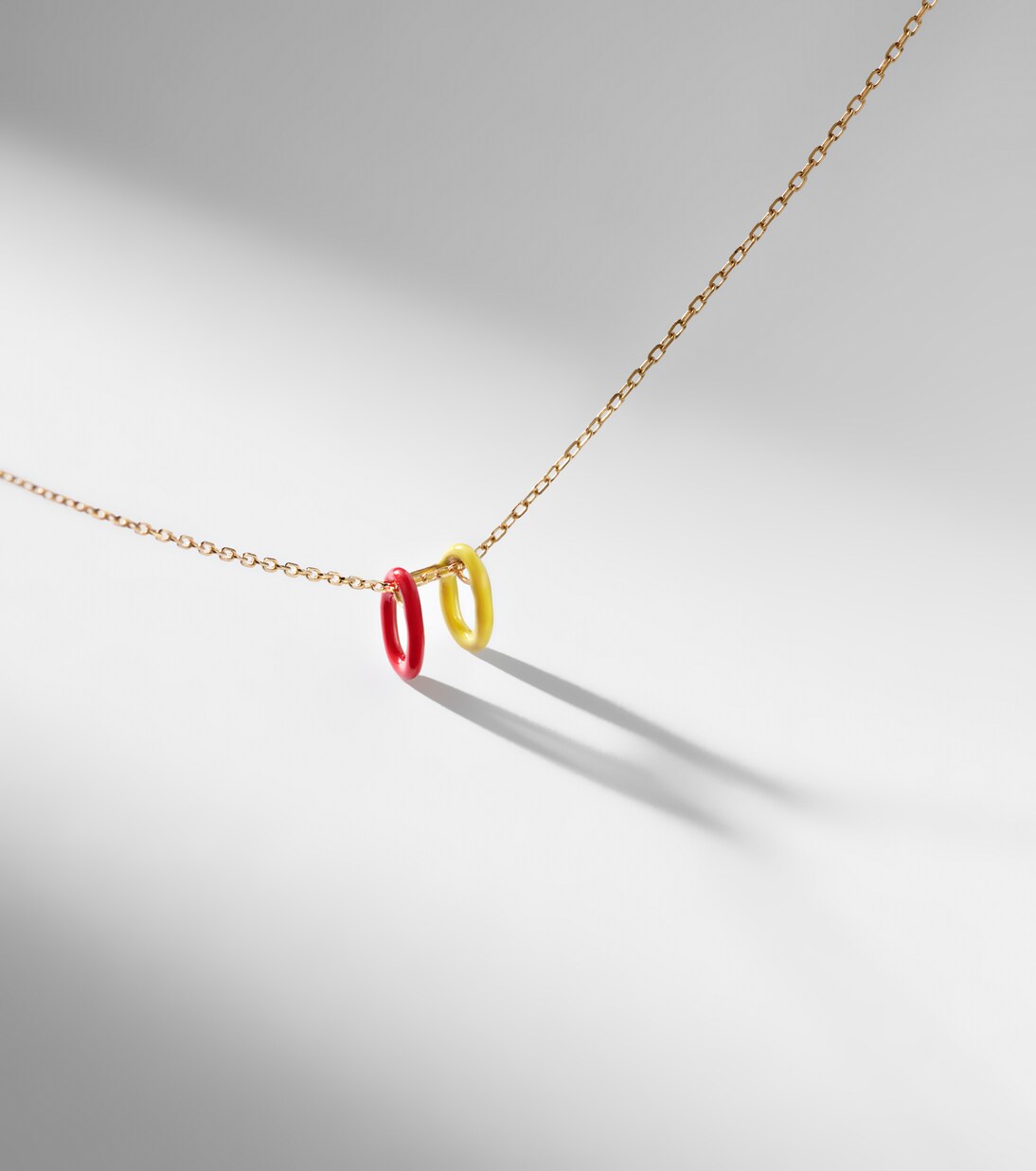 18kt gold necklace with enamel | Persée