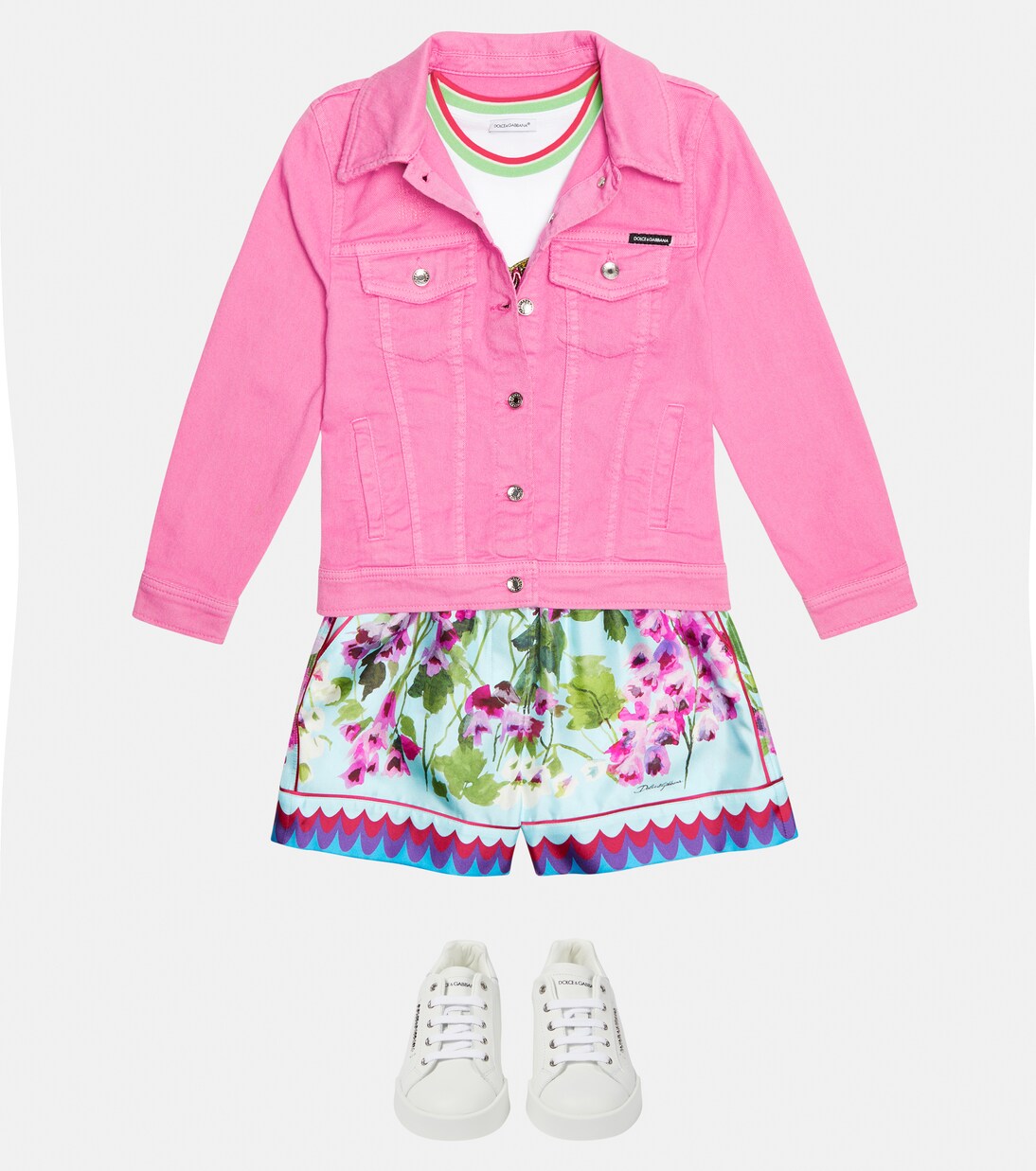 Floral silk shorts | Dolce&Gabbana Kids
