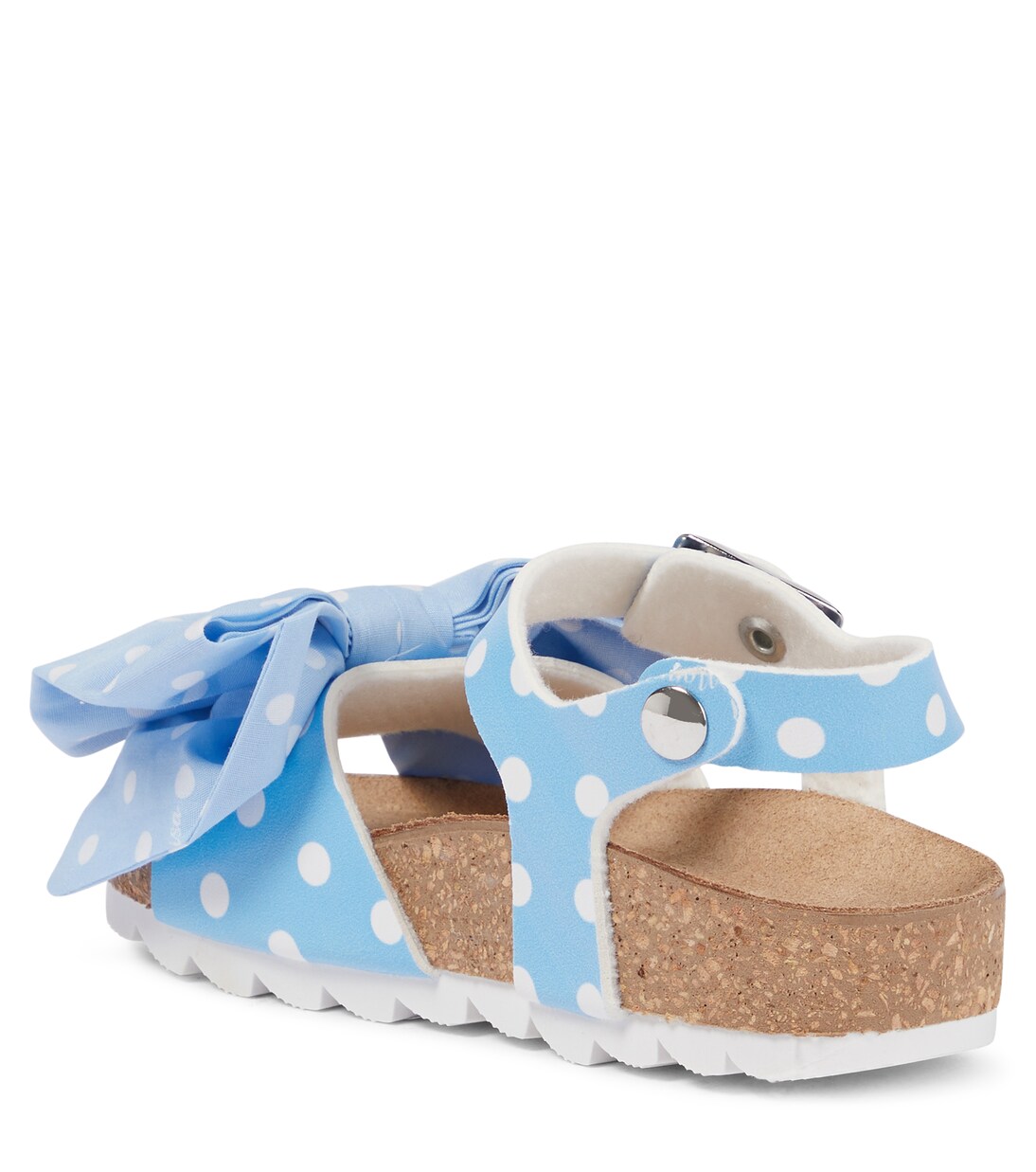 Sandalias con lazo y lunares | Monnalisa