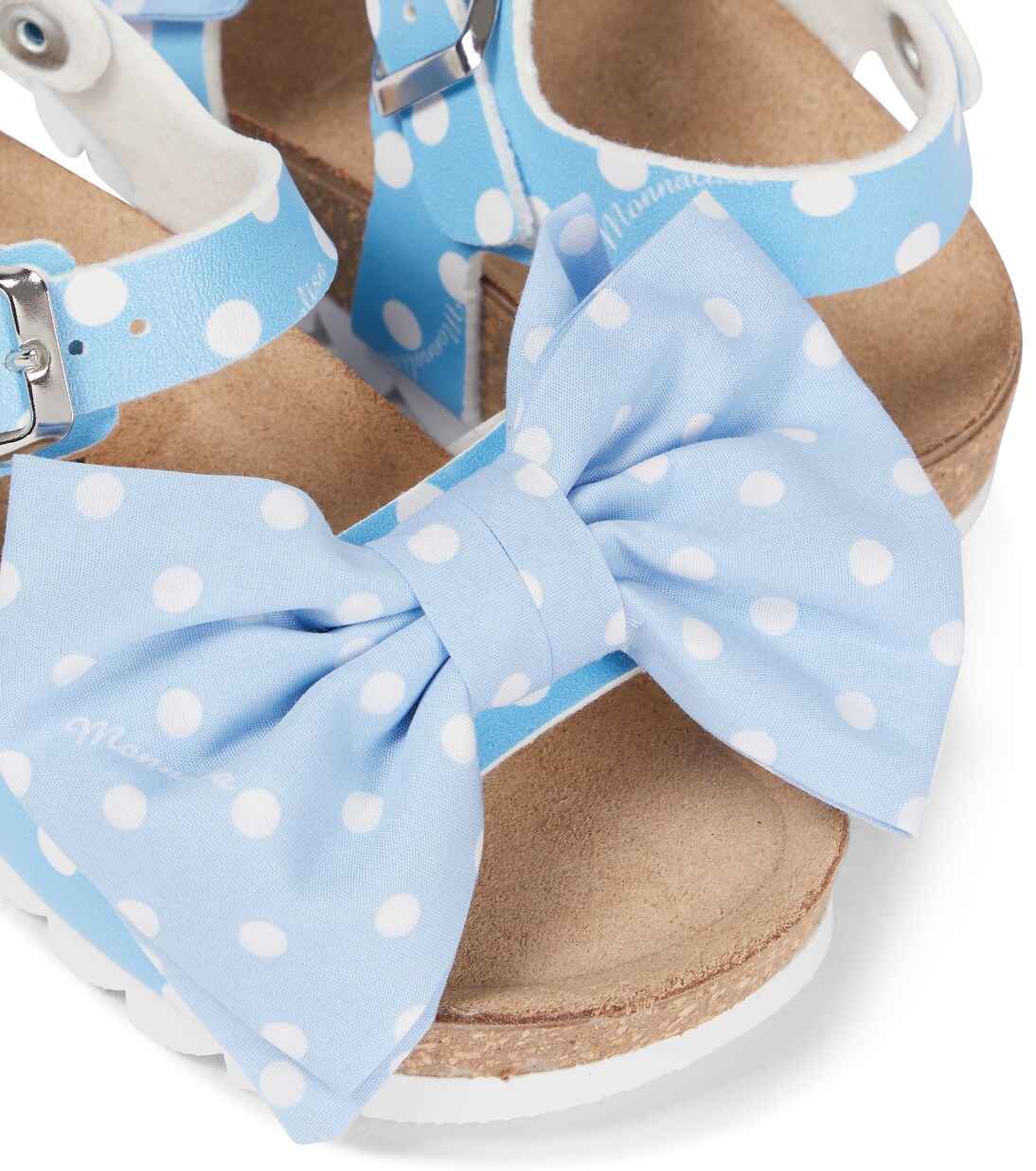 Sandalias con lazo y lunares | Monnalisa