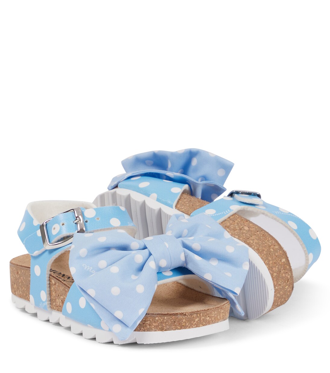 Sandalias con lazo y lunares | Monnalisa