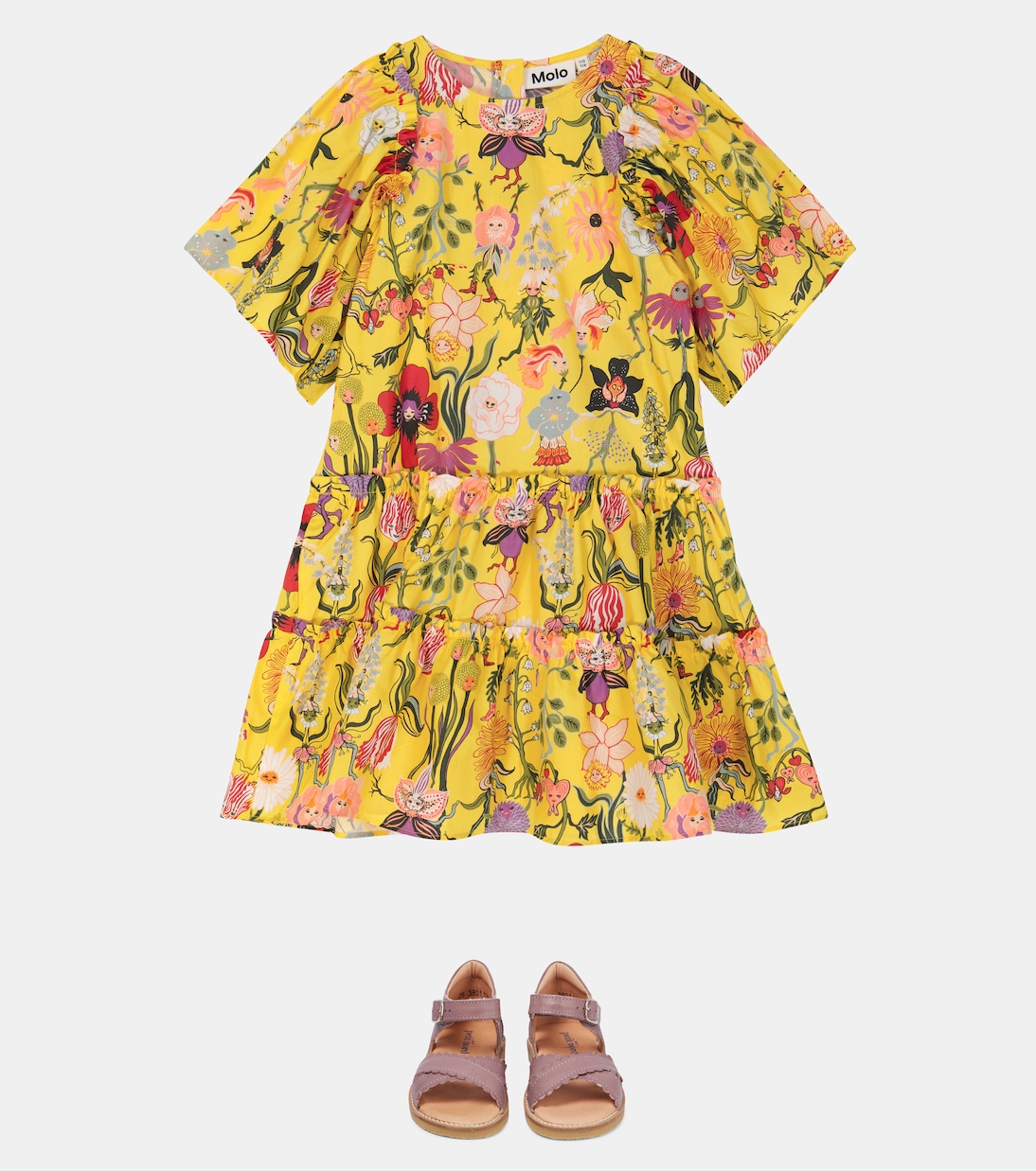 Robe Cat imprimée en coton | Molo