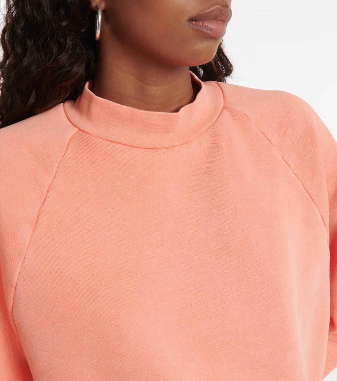 Cotton fleece mockneck sweatshirt | Les Tien