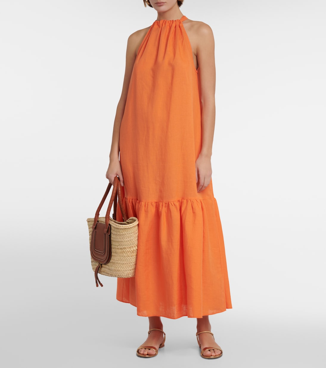 Maxikleid Ibiza aus Leinen | Asceno