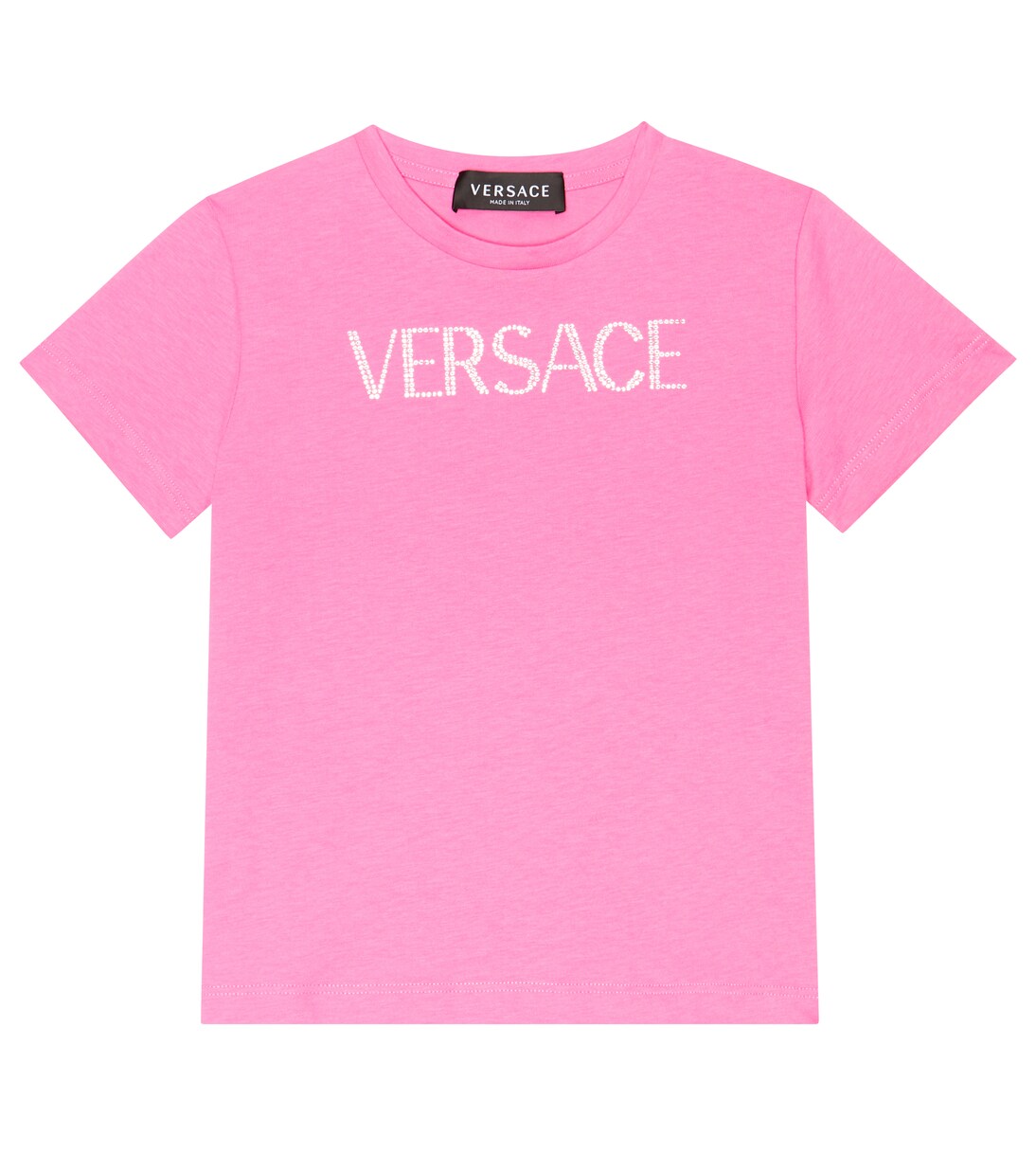 Logo embellished cotton T-shirt | Versace Kids