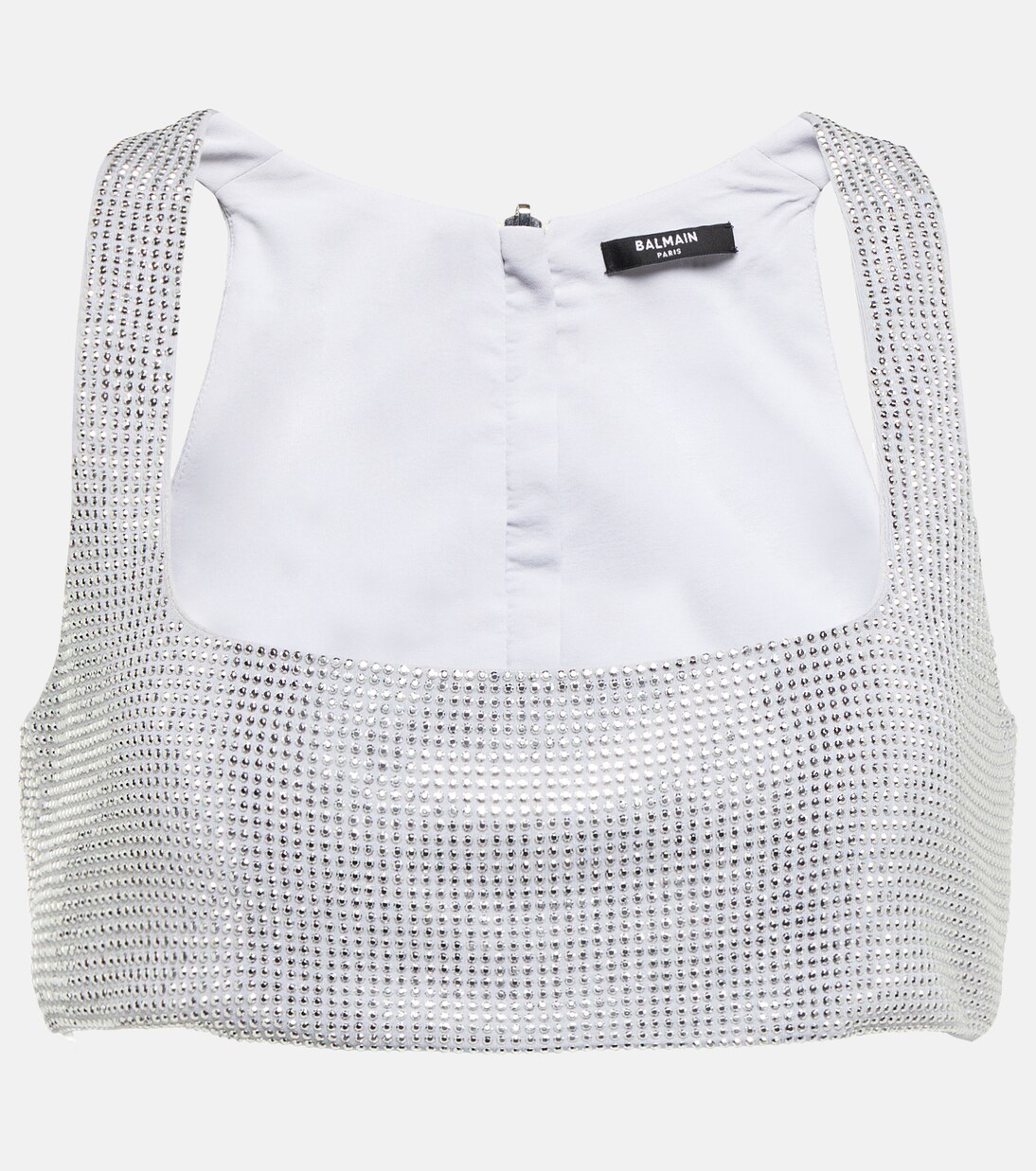 Cropped-Top mit Kristallen | Balmain