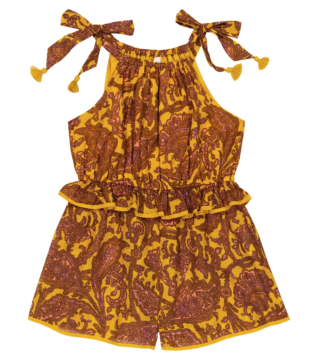 Tiggy Tie printed cotton playsuit | Zimmermann Kids