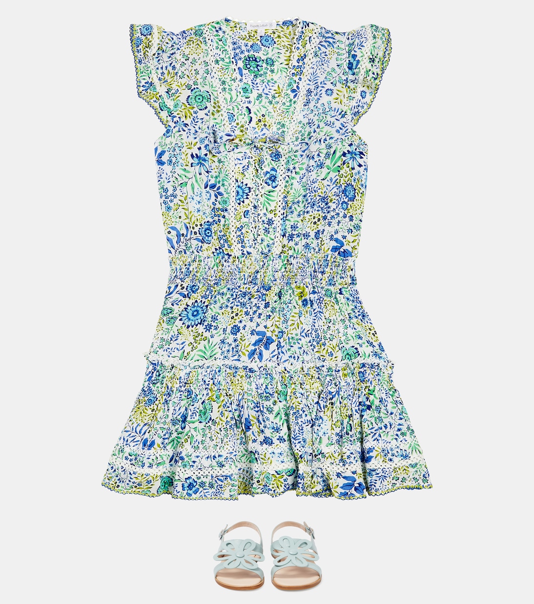 Flower-embellished leather sandals | Il Gufo