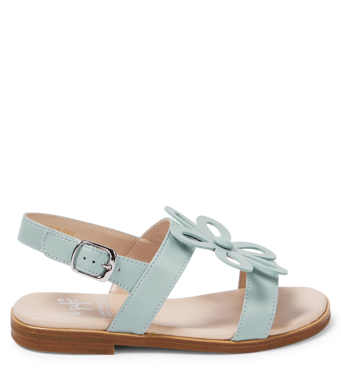 Flower-embellished leather sandals | Il Gufo