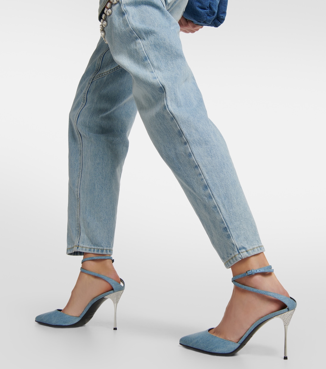 X Sergio Rossi Pumps Marquise aus Denim | Area