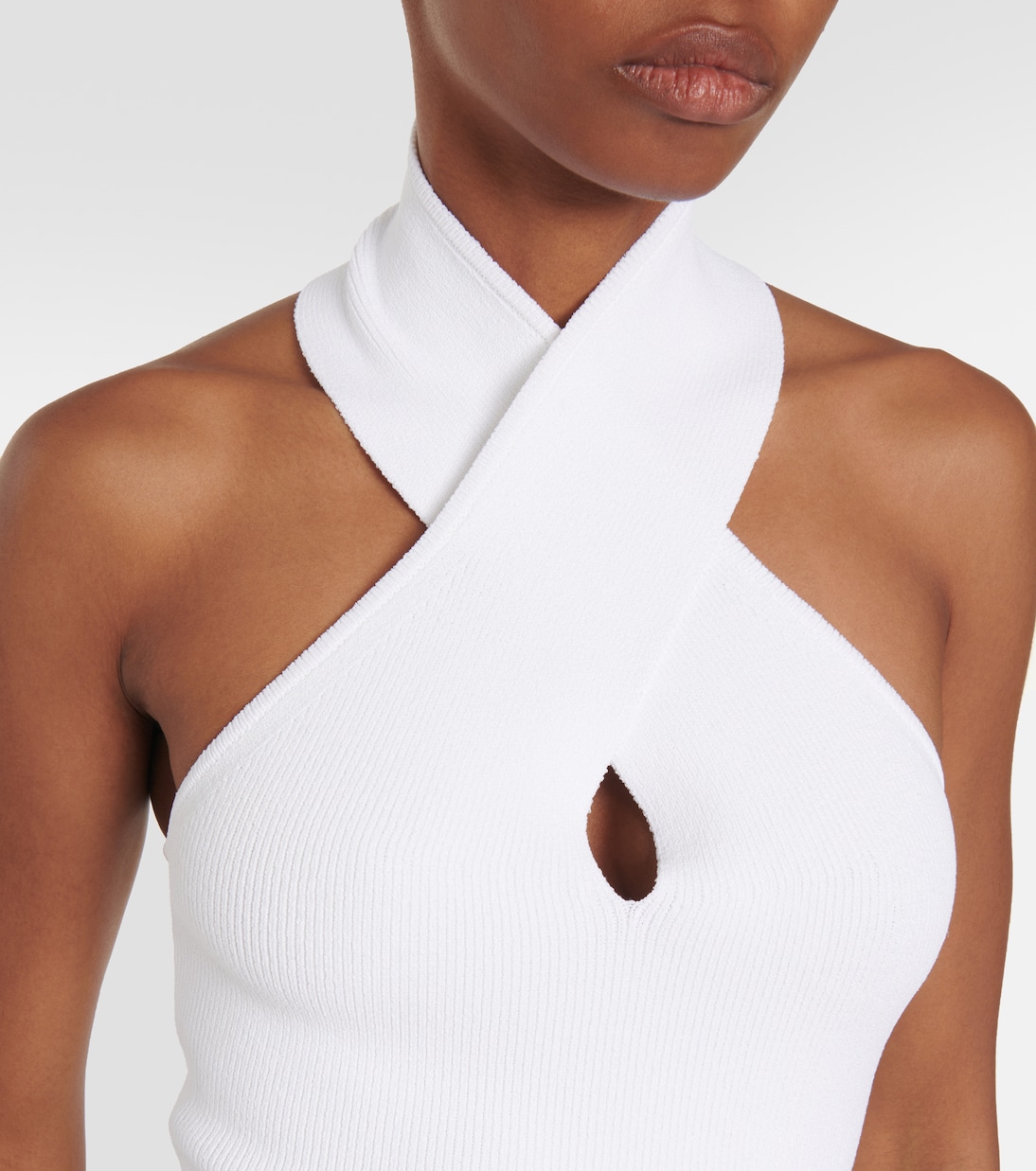 Ribbed-knit halterneck bodysuit | Alaïa