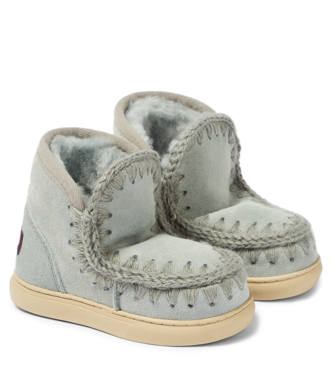 Shearling-lined suede sneakers | Mou Kids