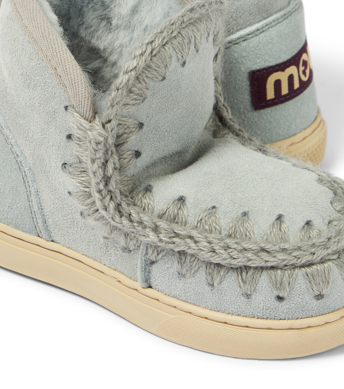 Shearling-lined suede sneakers | Mou Kids