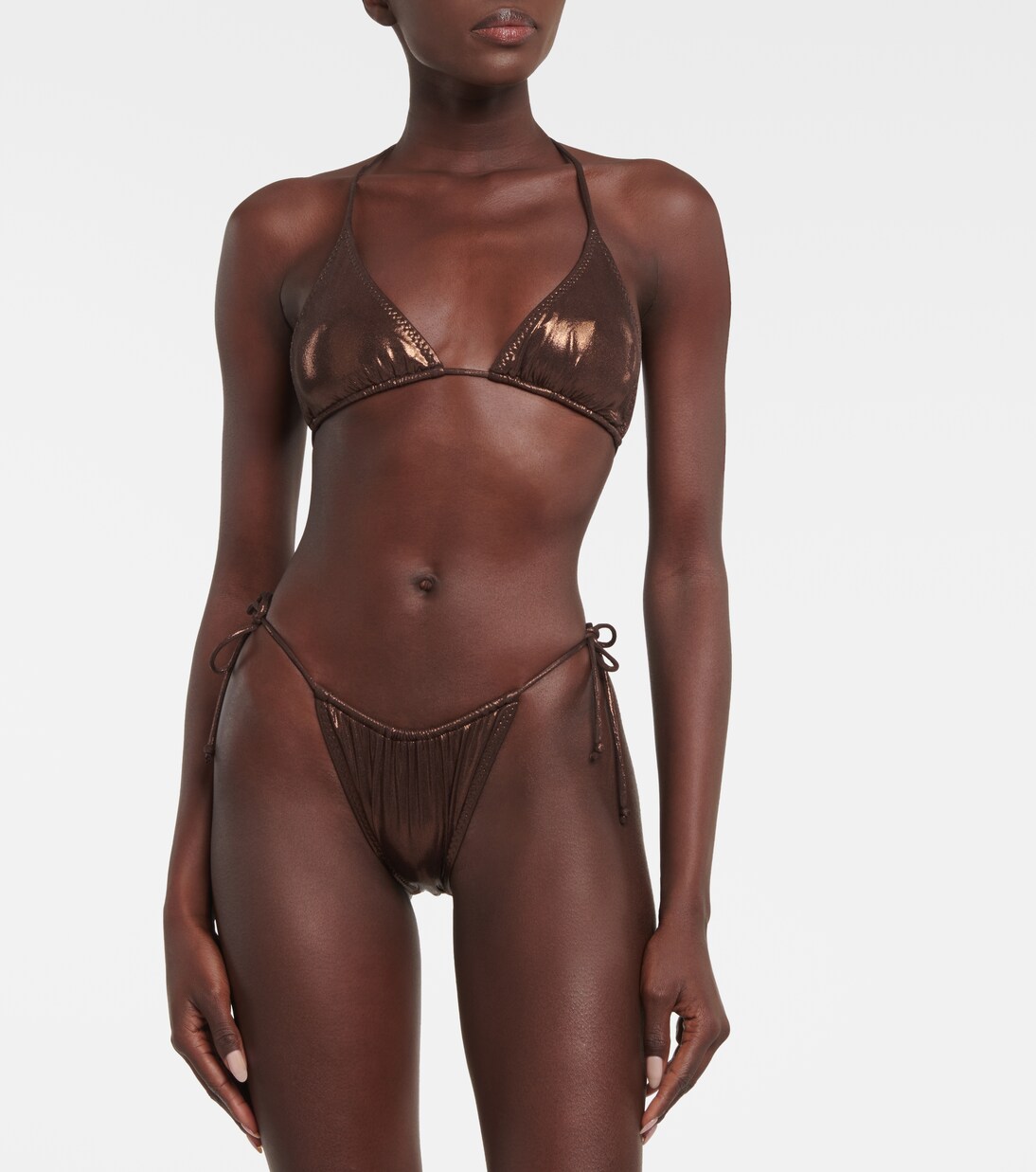 Culotte de bikini String métallisée | Norma Kamali