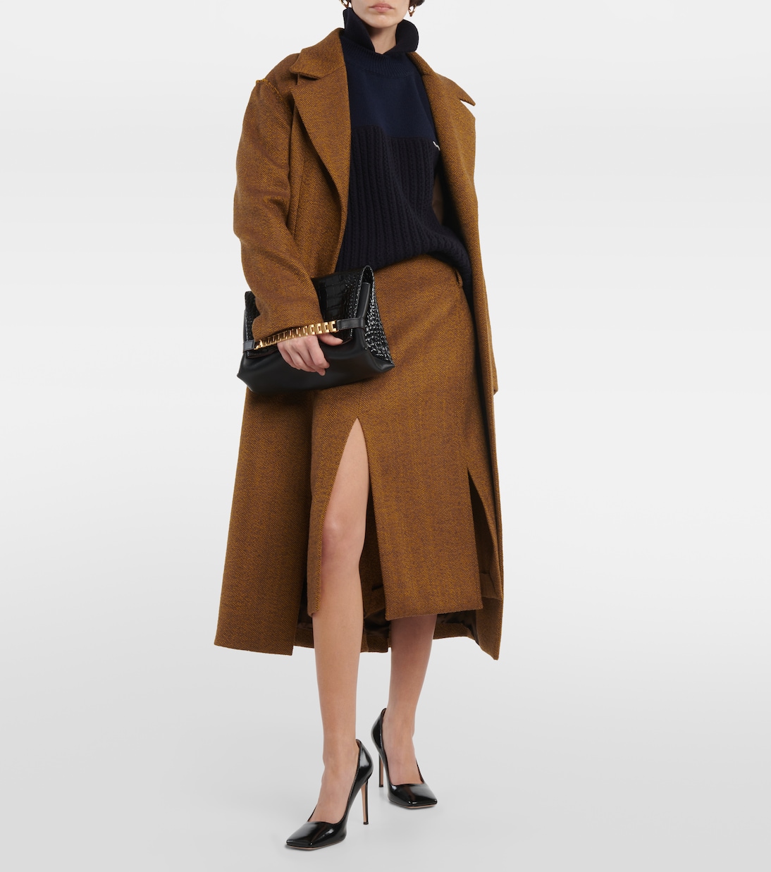 Pull en laine à double col | Victoria Beckham