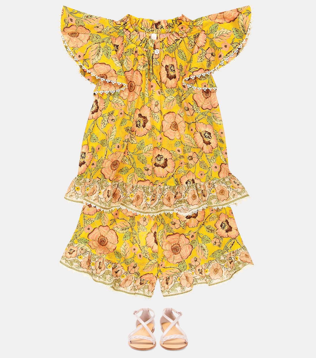 Junie floral cotton top | Zimmermann Kids