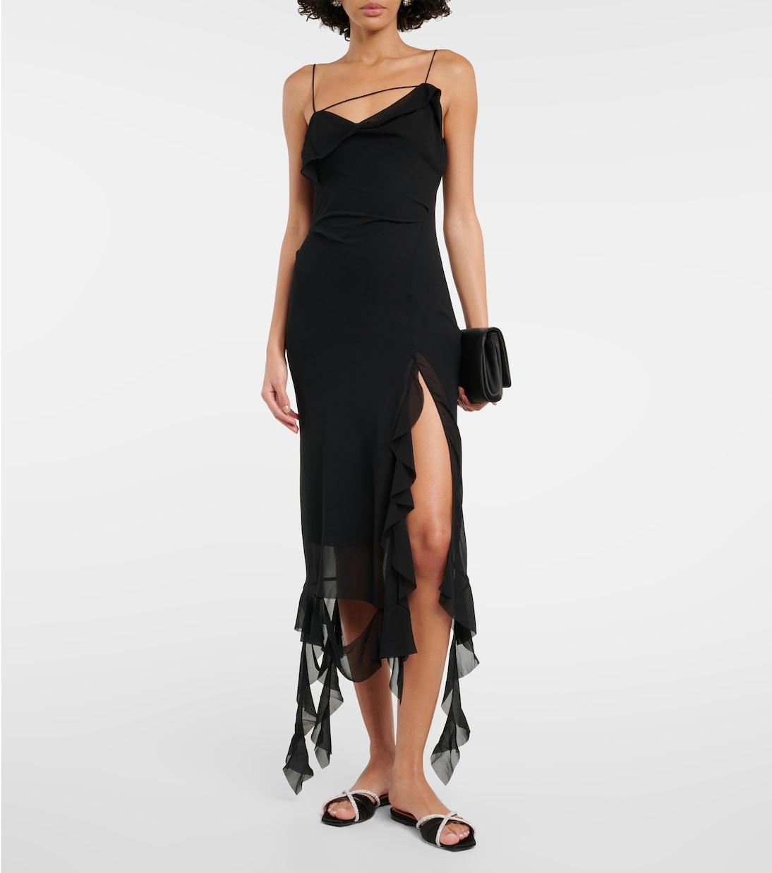 Verzierte Pantoletten Lust aus Satin | D'Accori