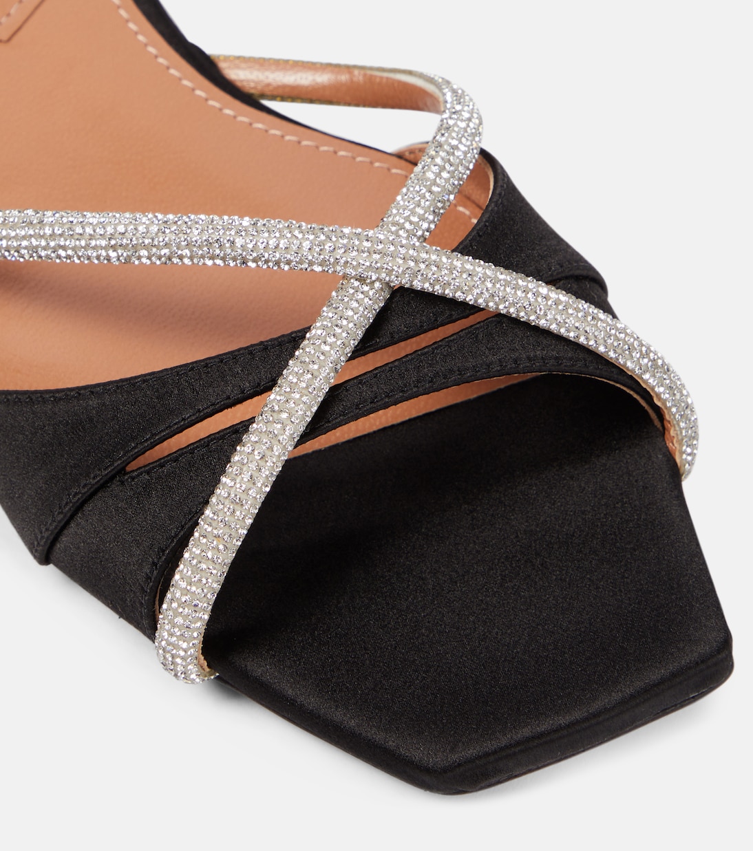 Verzierte Pantoletten Lust aus Satin | D'Accori