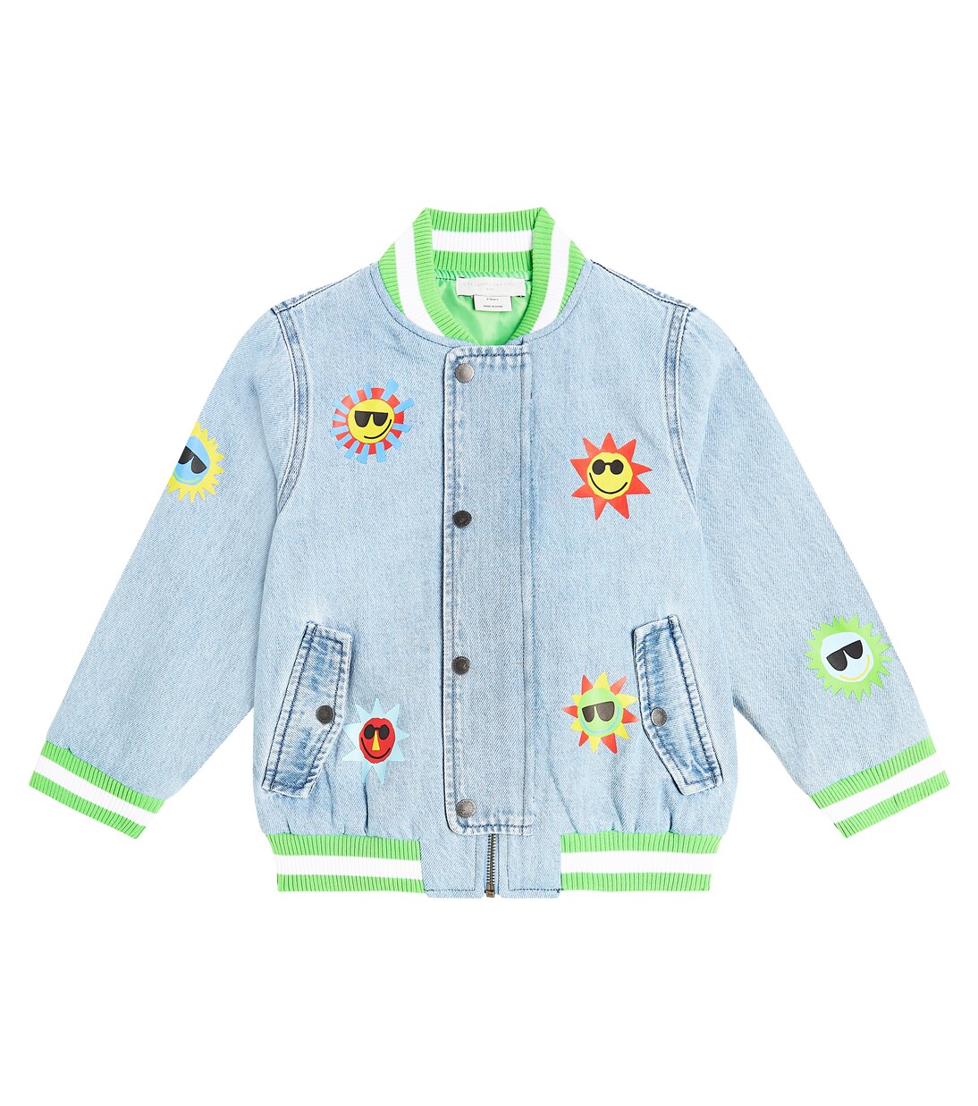 Embroidered denim varsity jacket | Stella McCartney Kids