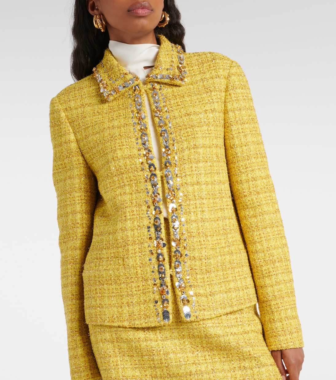 Embellished tweed jacket | Valentino