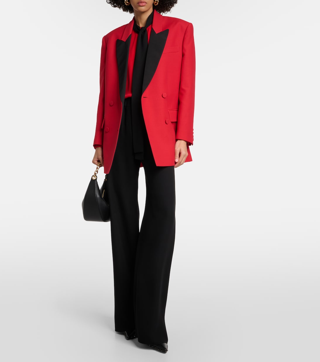 Weite Mid-Rise-Hose aus Seide | Valentino