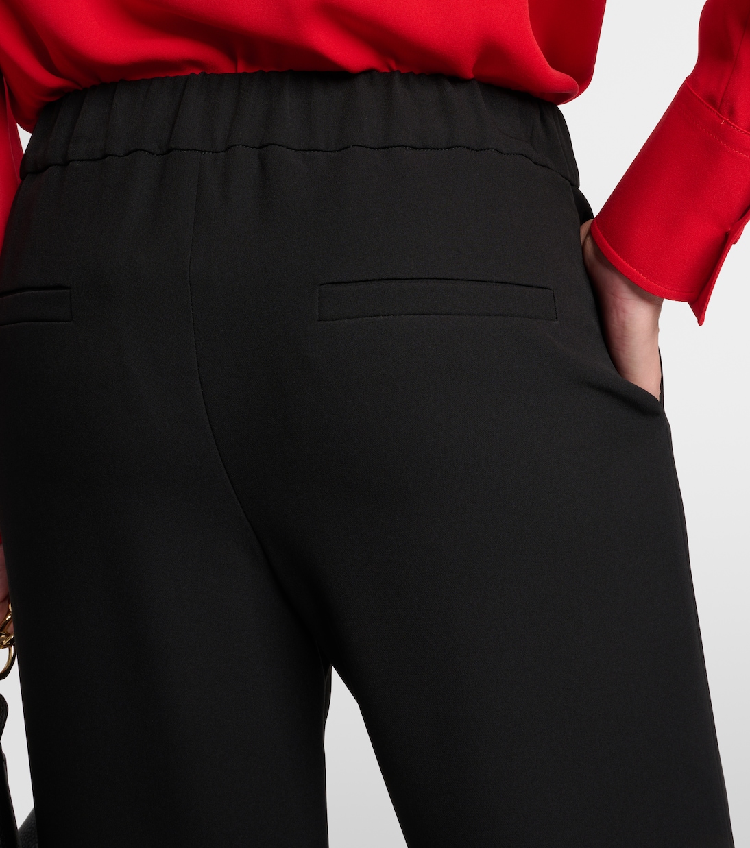 Weite Mid-Rise-Hose aus Seide | Valentino