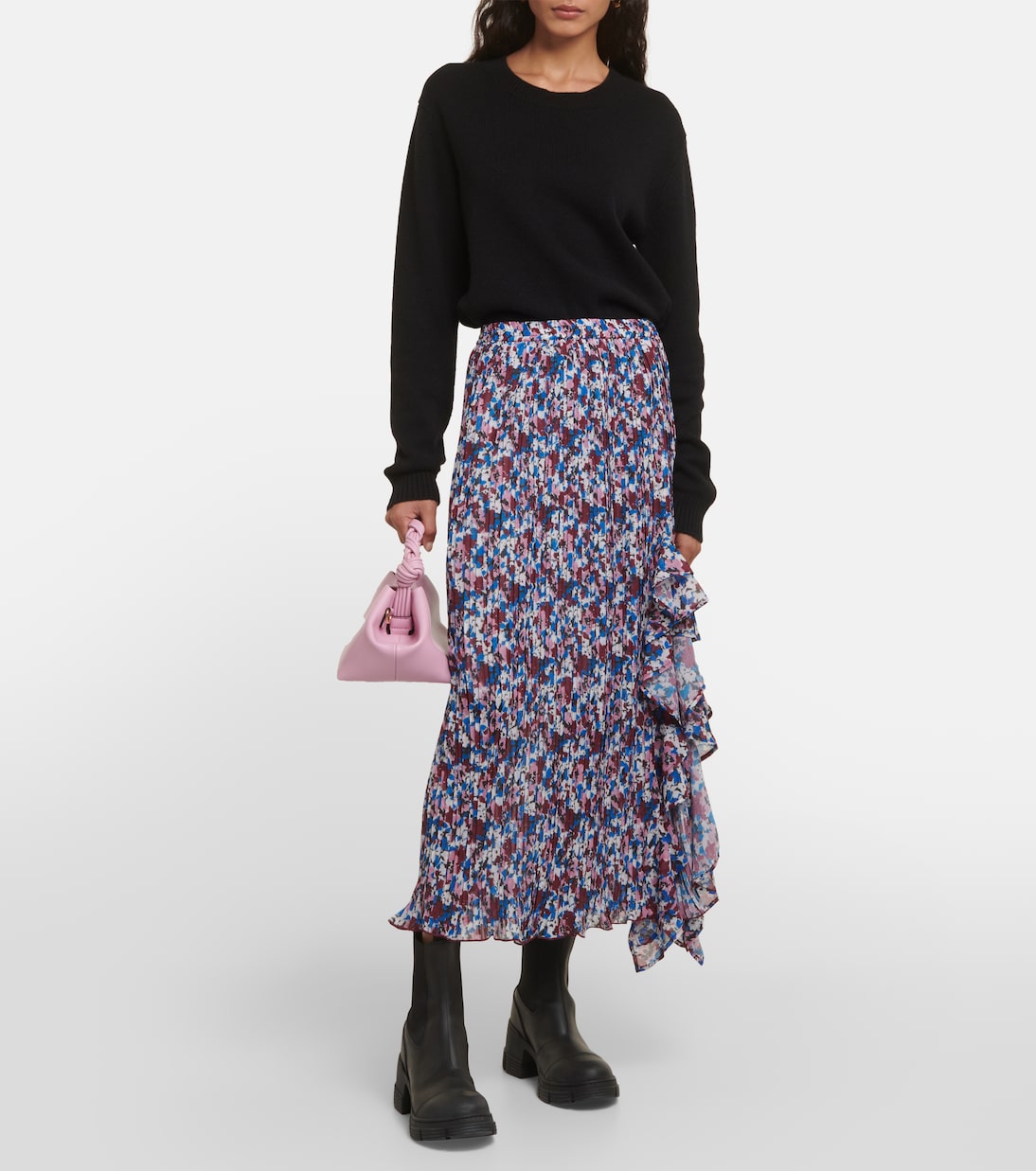 Maxirock aus Satin | Ganni