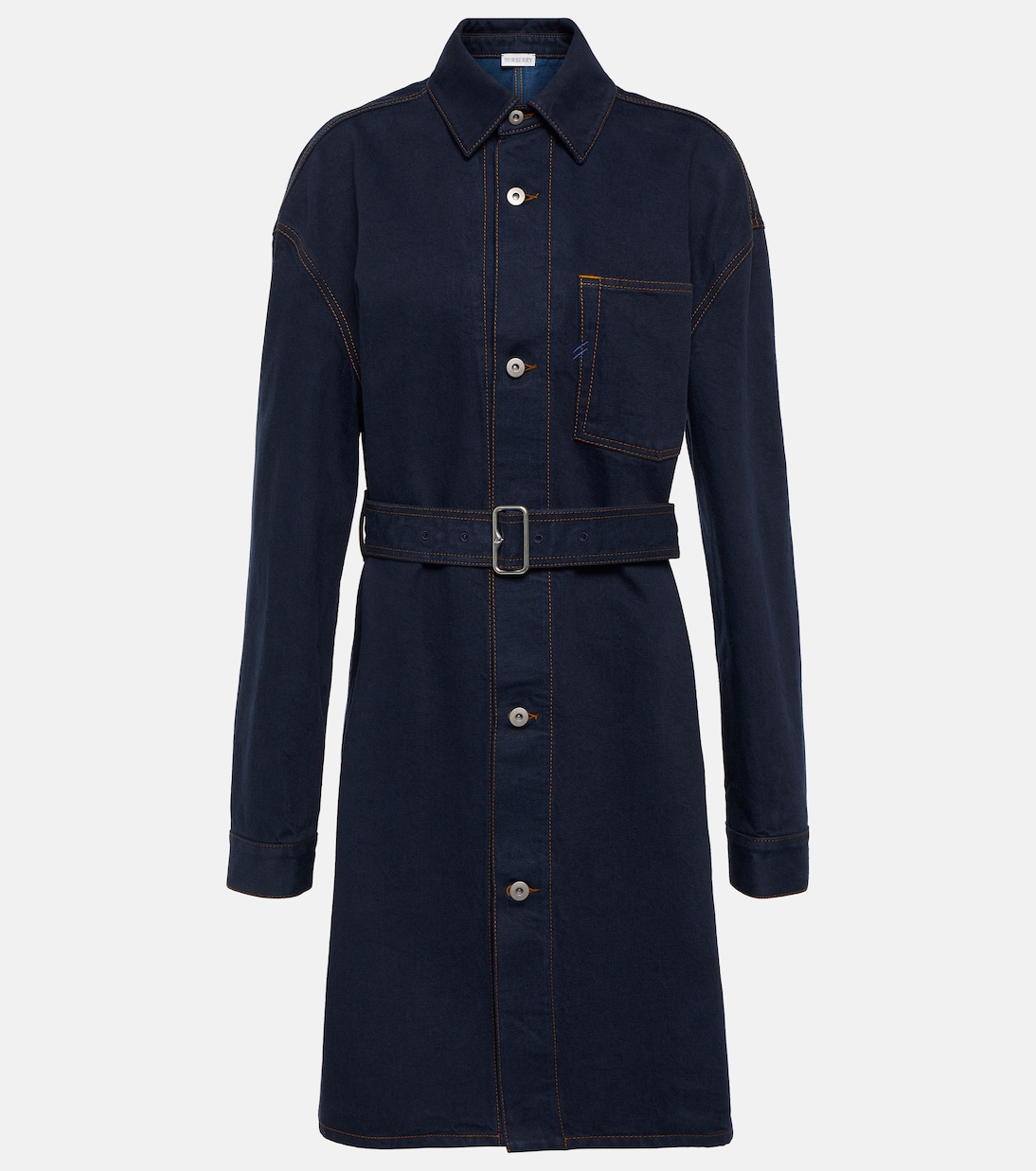 Belted denim shirt dress  | Burberry