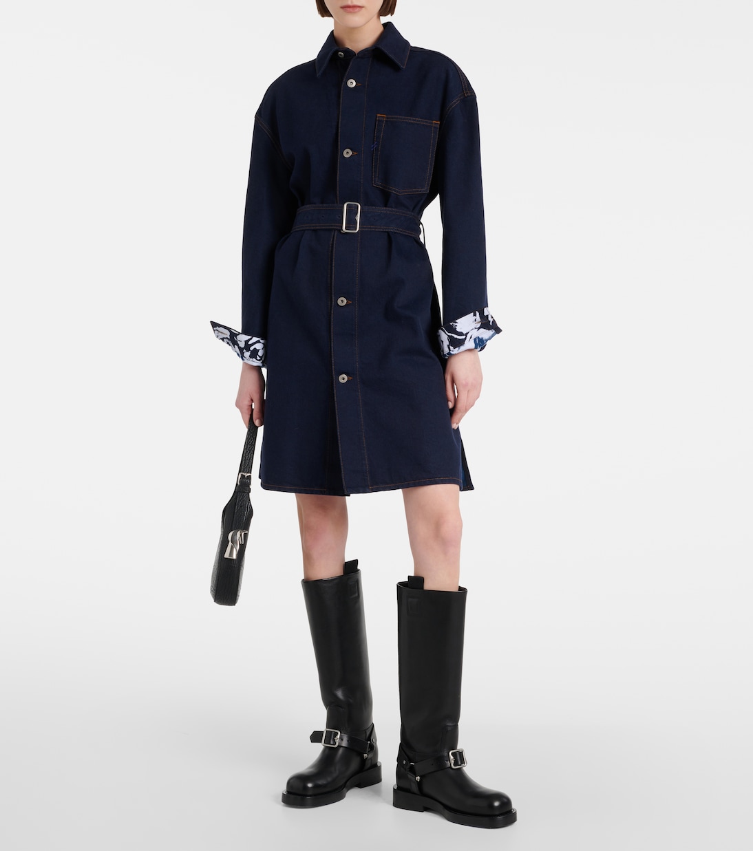 Belted denim shirt dress  | Burberry