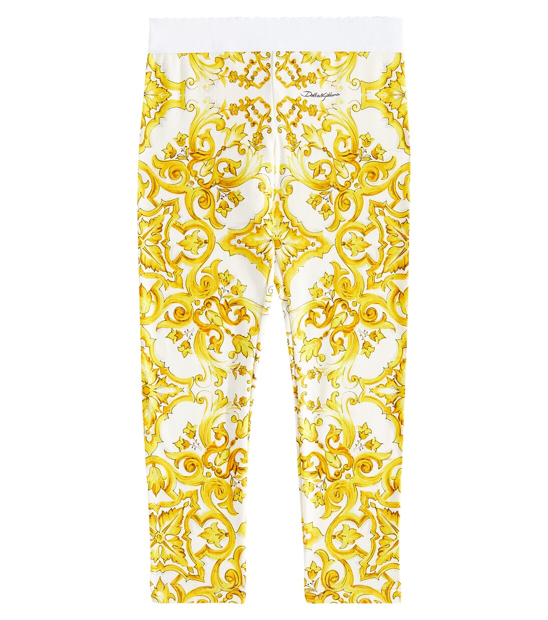 Legging Majolica en coton mélangé | Dolce&Gabbana Kids