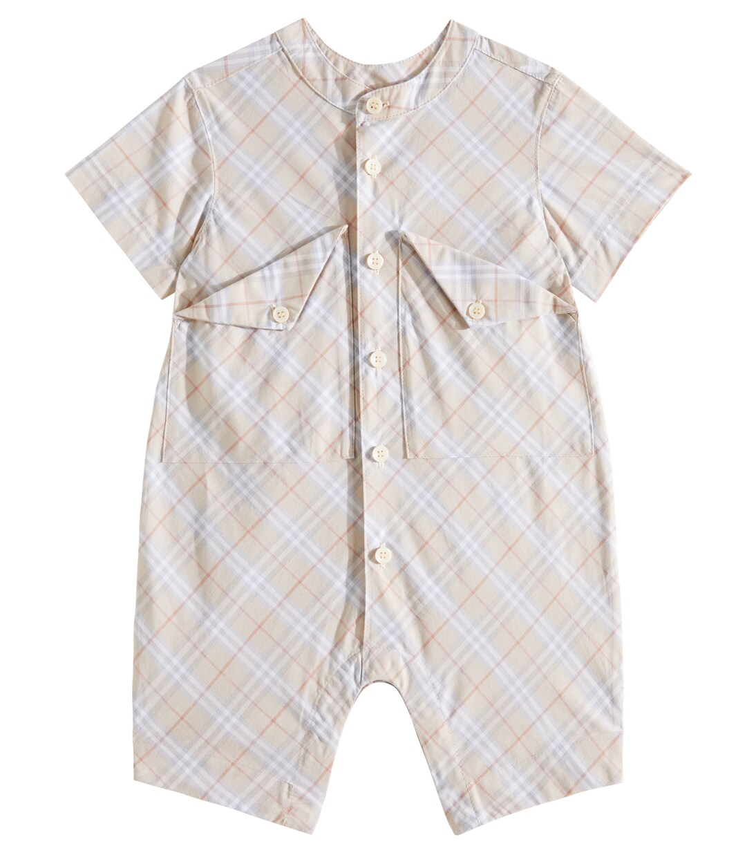 Baby Burberry Check cotton playsuit | Burberry Kids