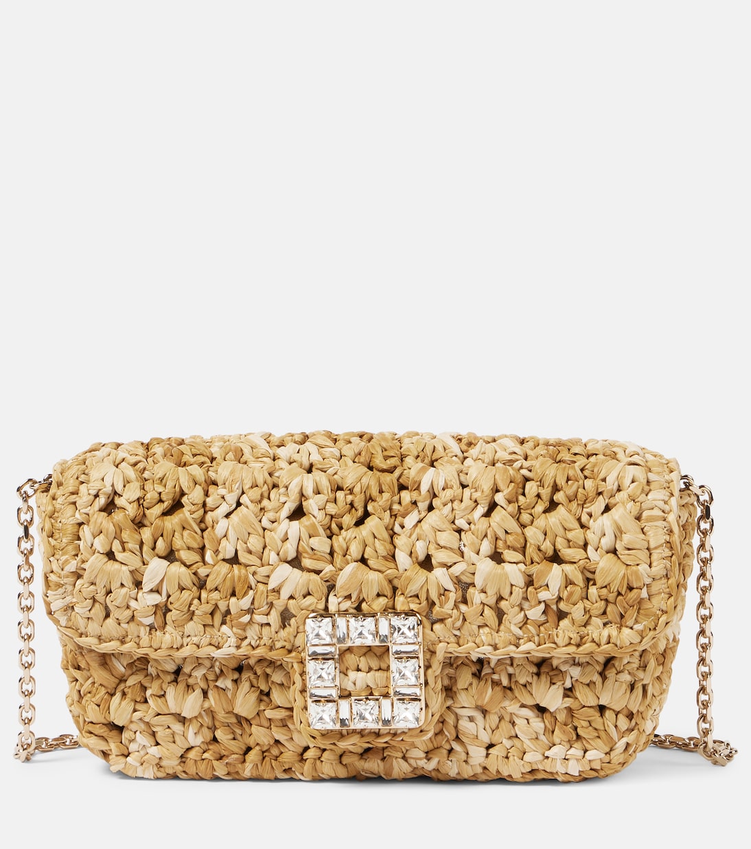 Jeux De Fille raffia-effect shoulder bag | Roger Vivier