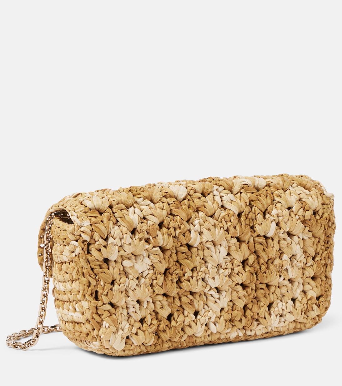Jeux De Fille raffia-effect shoulder bag | Roger Vivier