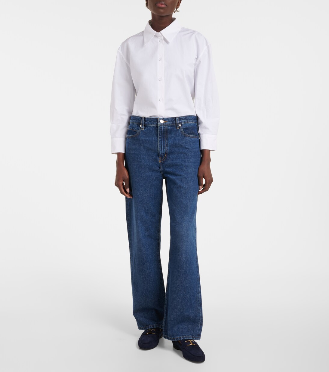 Jean droit Le Jane Ankle à taille haute | Frame