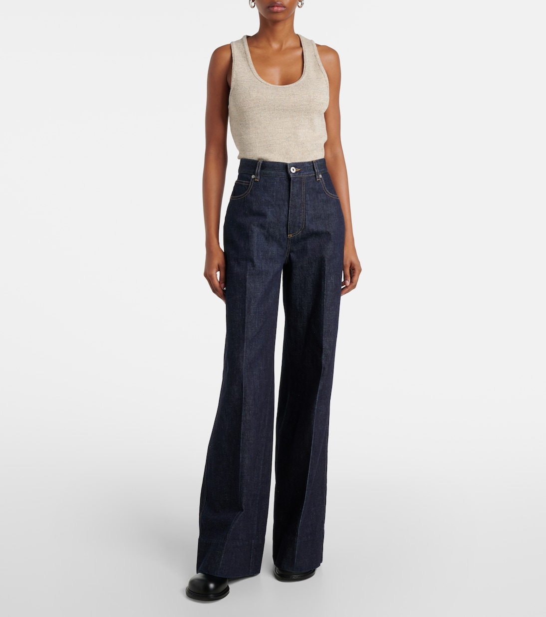 High-rise wide-leg jeans | Bottega Veneta
