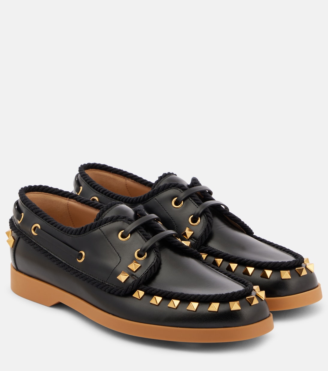 Palm Avenue leather boat shoes | Valentino Garavani