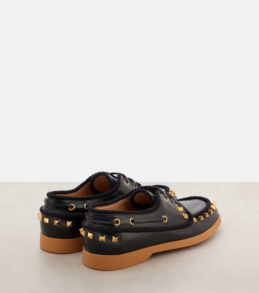 Palm Avenue leather boat shoes | Valentino Garavani