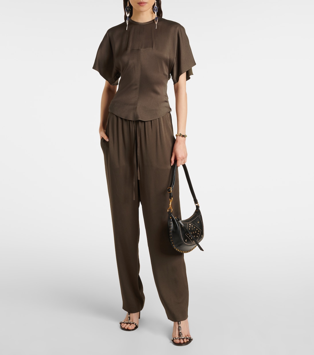 Weite Hose Kendry aus Satin | Isabel Marant