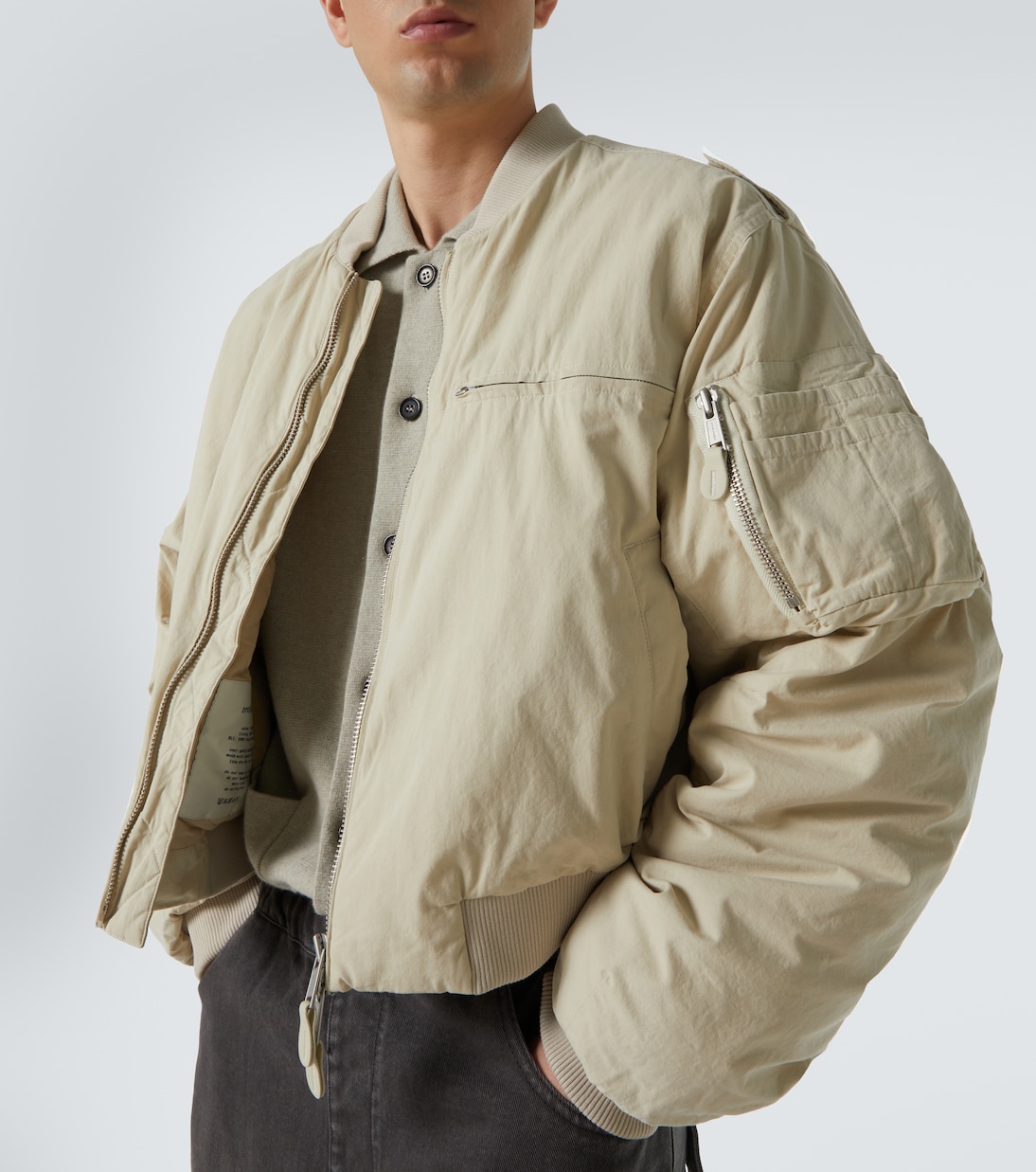 A-4 cotton canvas bomber jacket | Entire Studios