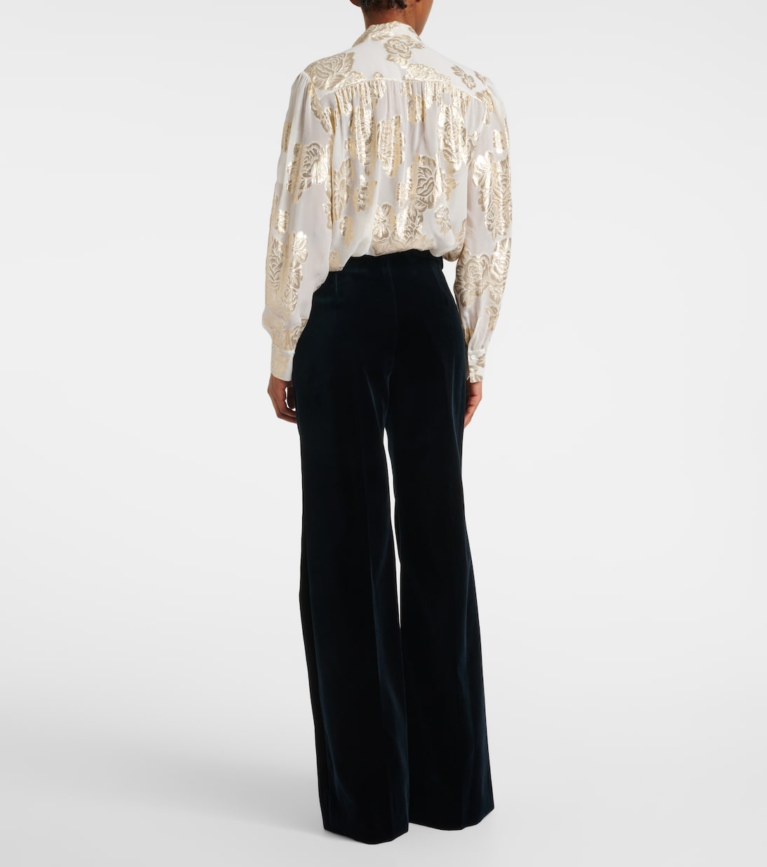 Pantalon évasé en velours de coton | Chloé