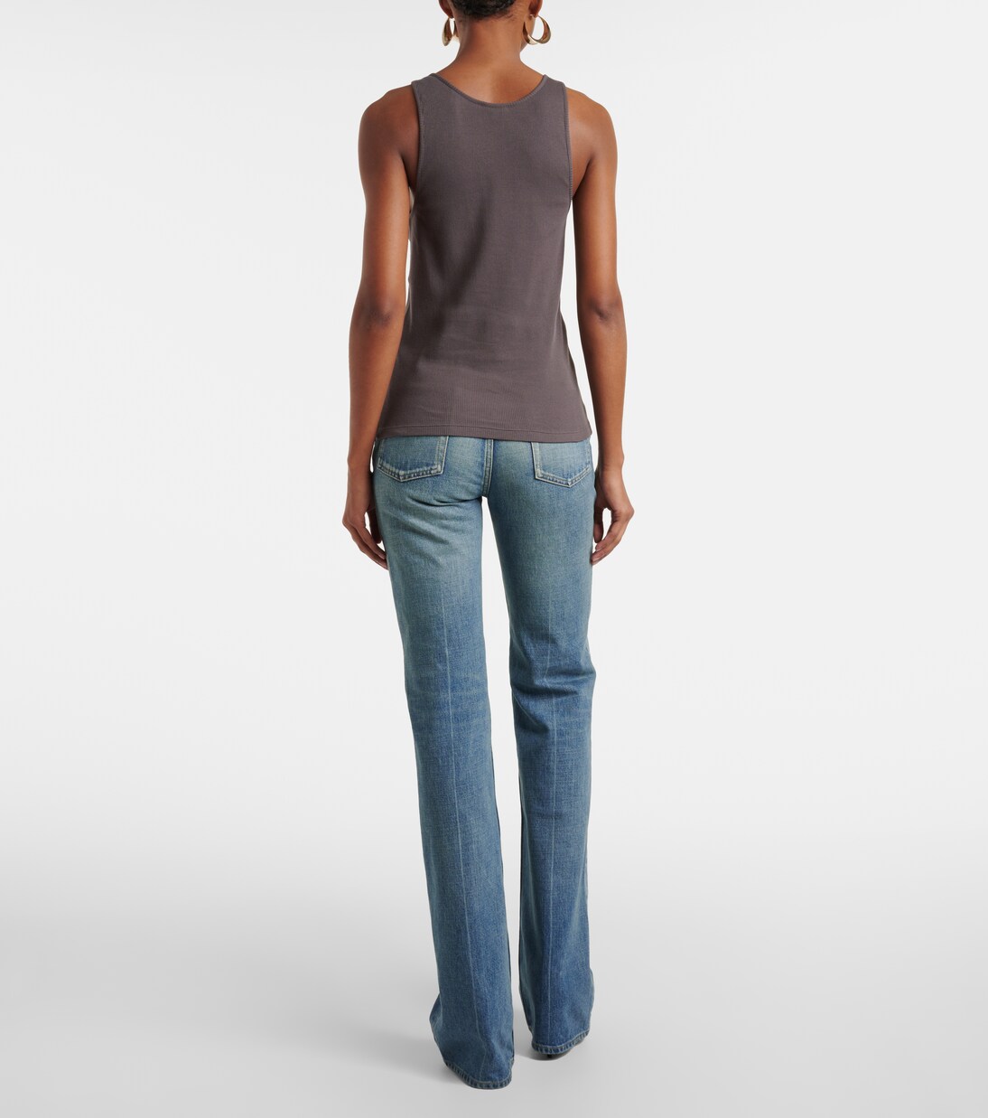 Tank top Cassandre de algodón acanalado | Saint Laurent