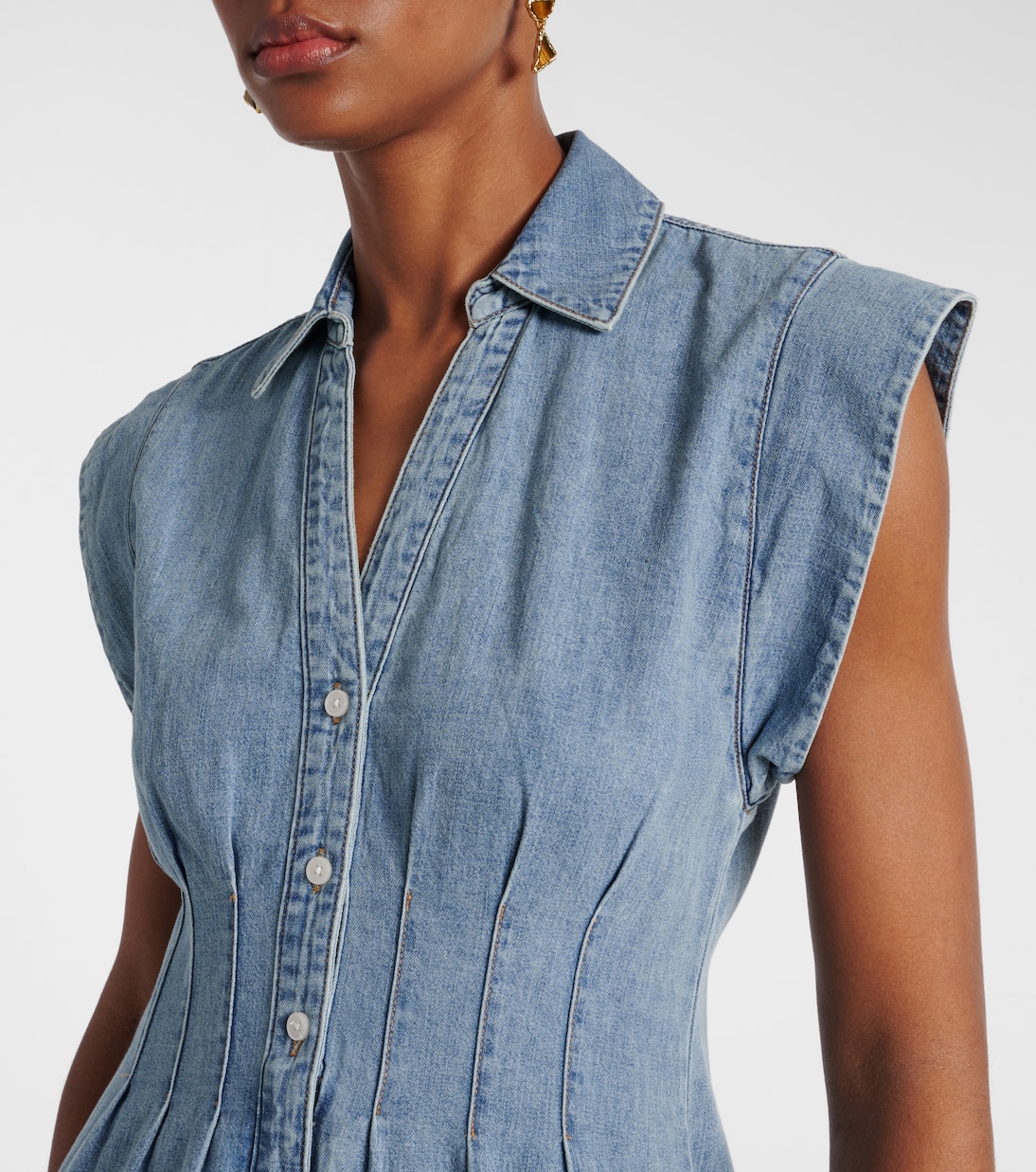 Abito midi di jeans Ruben | Veronica Beard