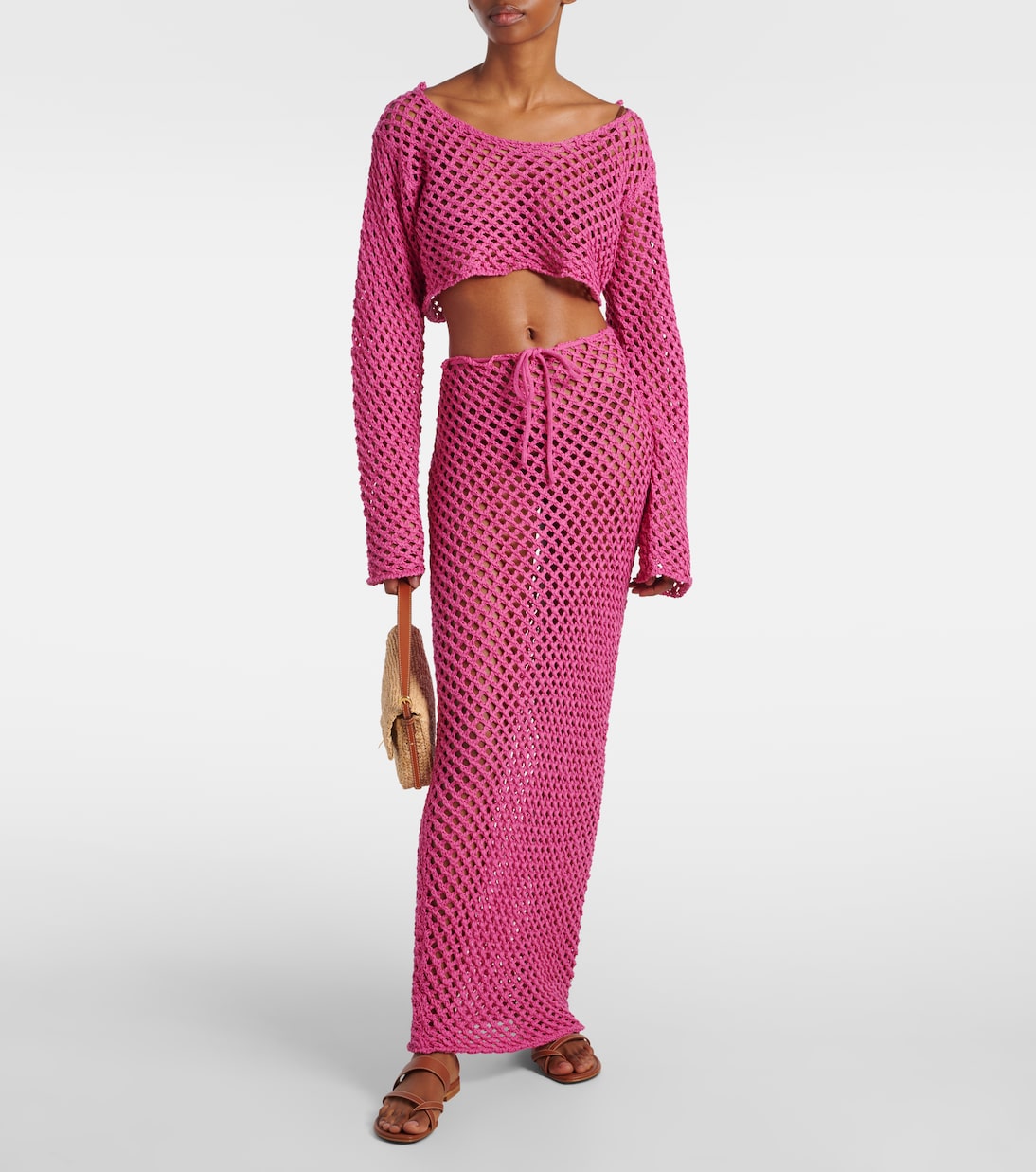 Cropped-Top Magen aus Häkelstrick | Bananhot