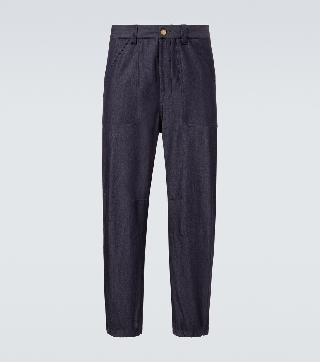Wool-blend twill straight pants | Brunello Cucinelli