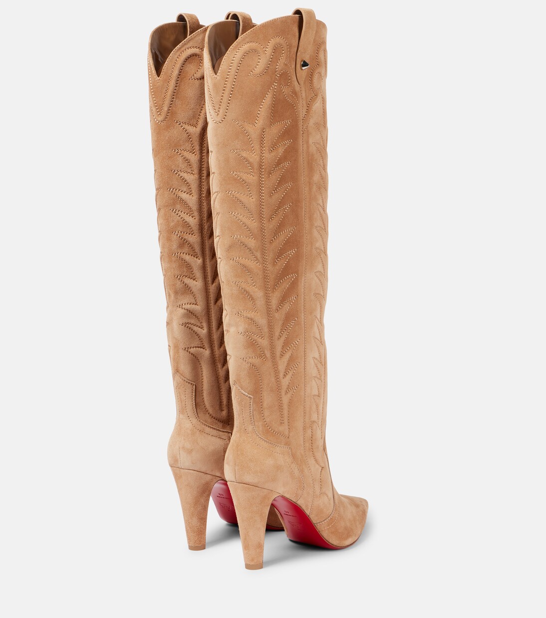 Santia Botta 85 suede knee-high boots | Christian Louboutin