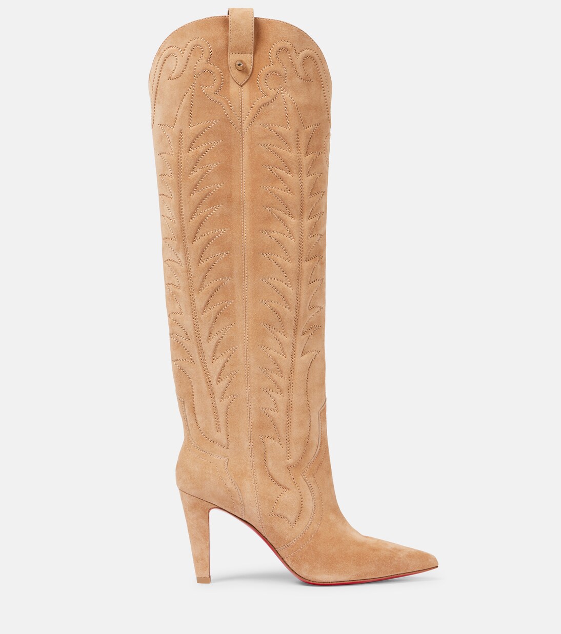 Santia Botta 85 suede knee-high boots | Christian Louboutin