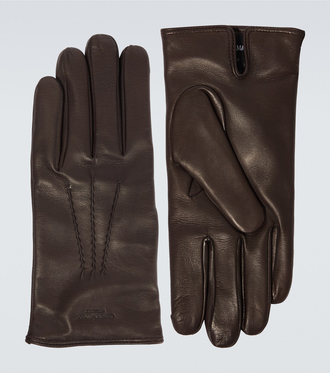 Cashmere-lined leather gloves | Giorgio Armani