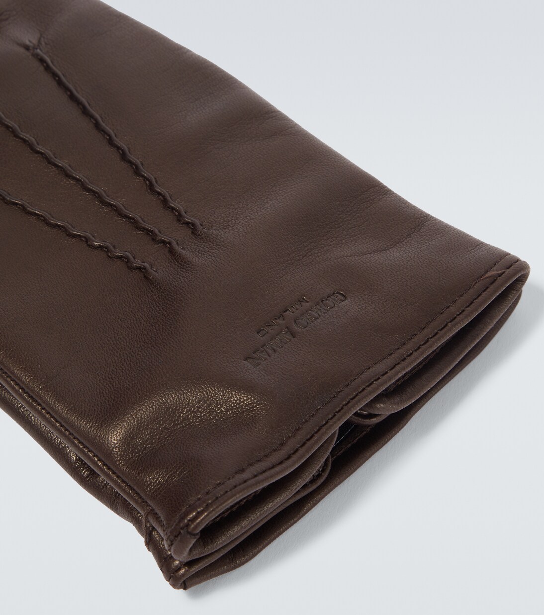 Cashmere-lined leather gloves | Giorgio Armani