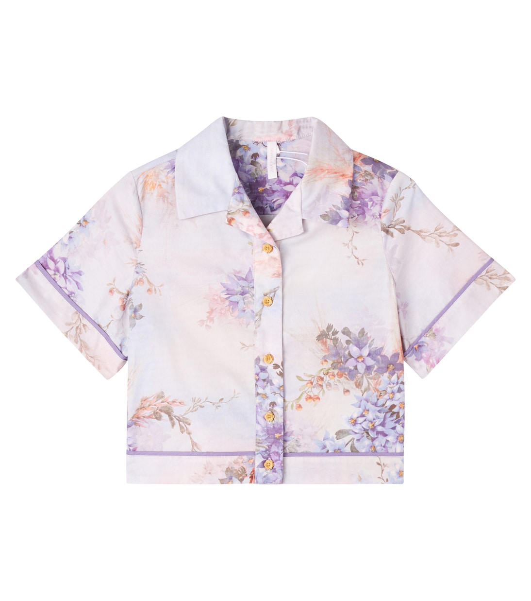 Cascadian floral cotton poplin shirt | Zimmermann Kids