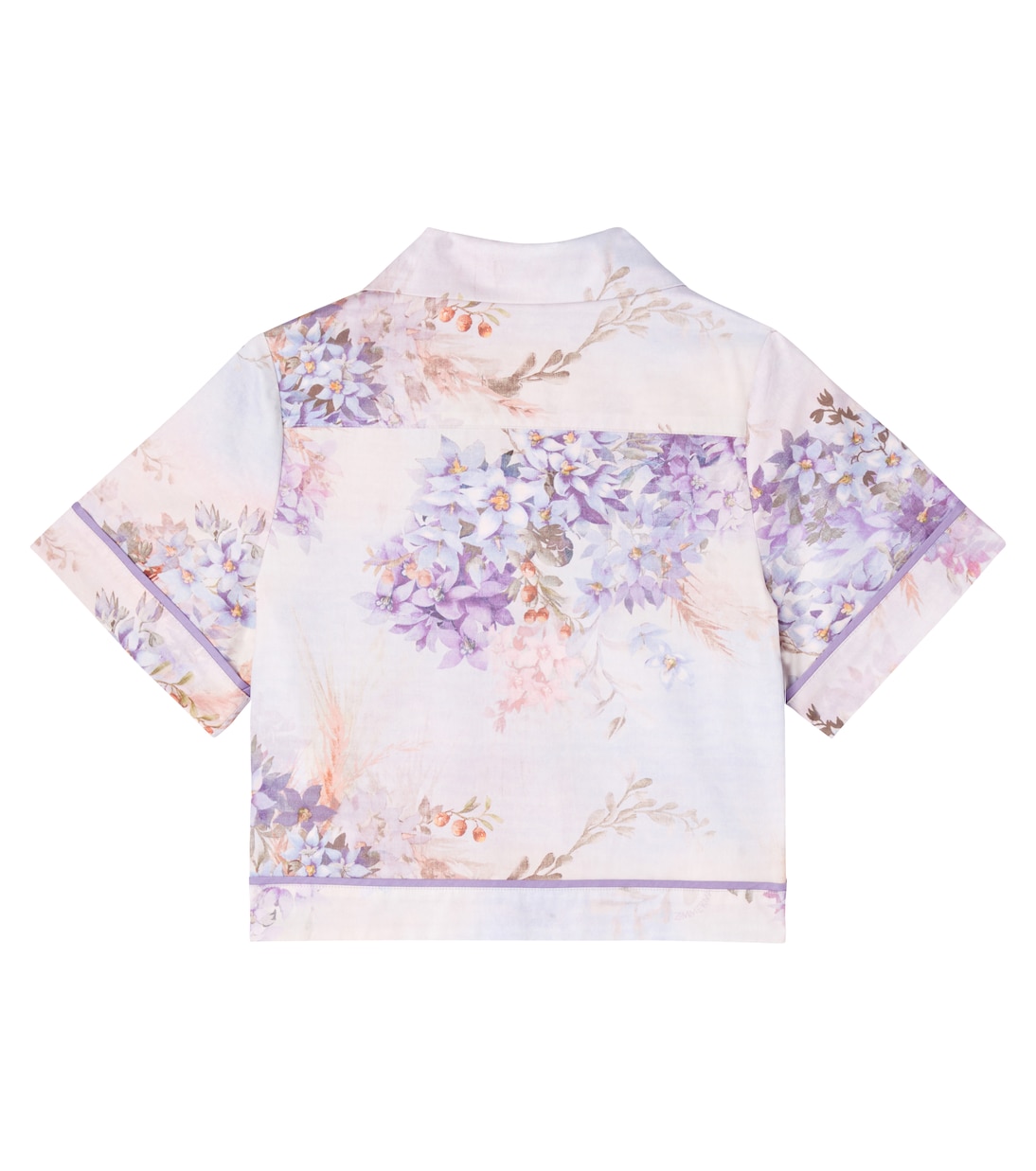 Cascadian floral cotton poplin shirt | Zimmermann Kids